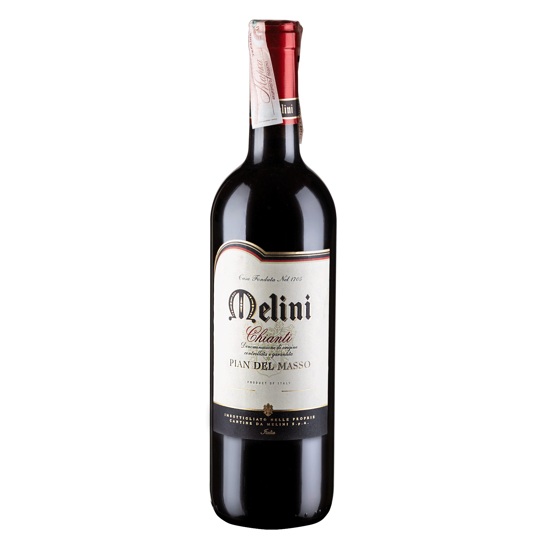 Вино Melini Chianti DOCG Pian del Masso, 0,75 л, червоне сухе
