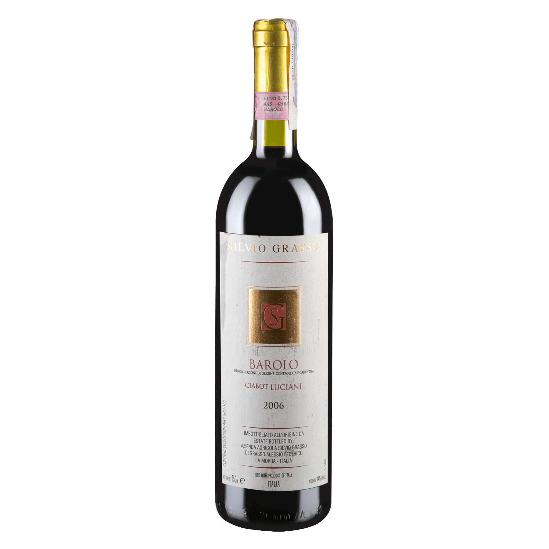 Вино Grasso Barolo DOCG Bricco Luciani 2006, красное сухое, 0,75 л