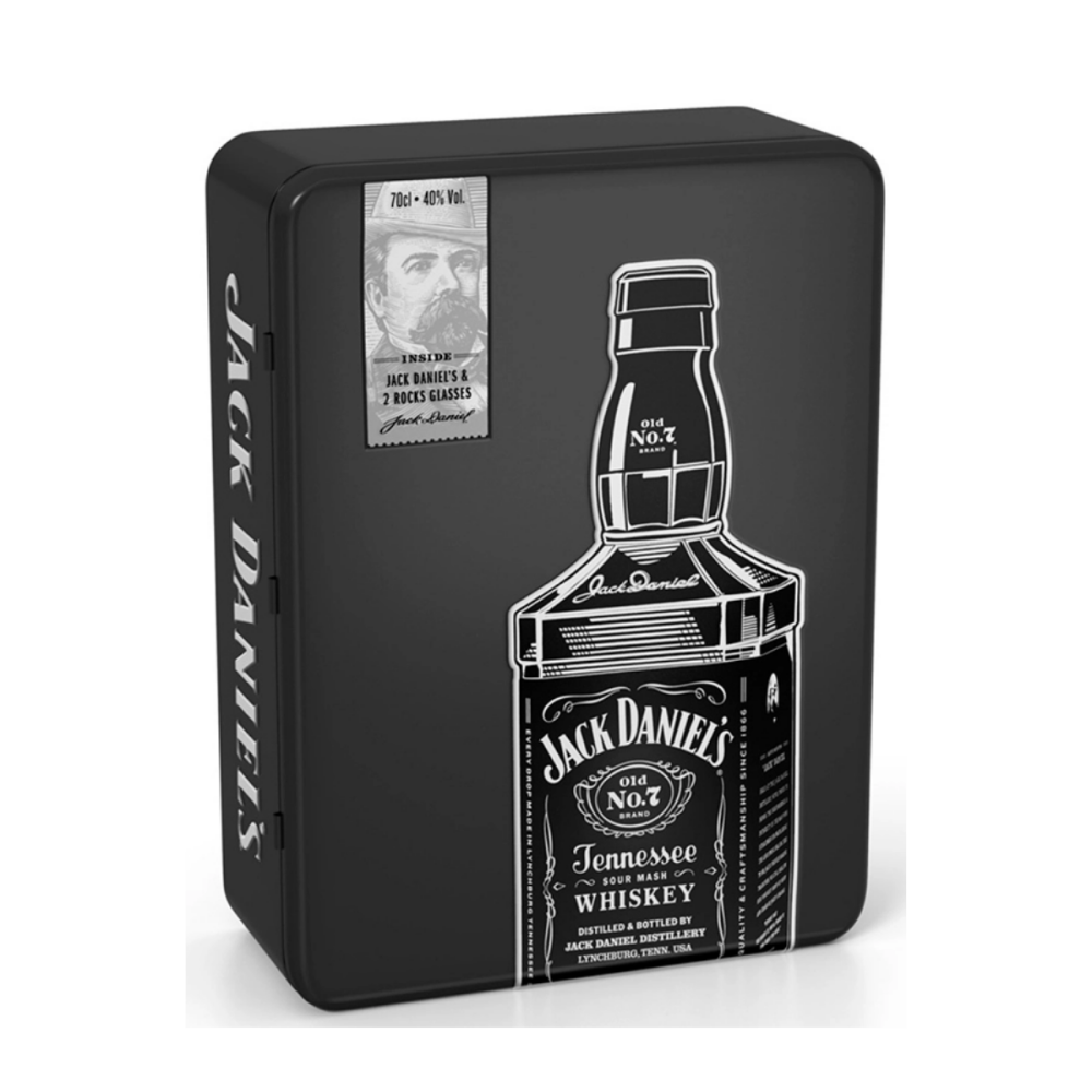Виски Jack Daniel's Gift Box, 0,7 л, Теннесси, США + 2 бокала