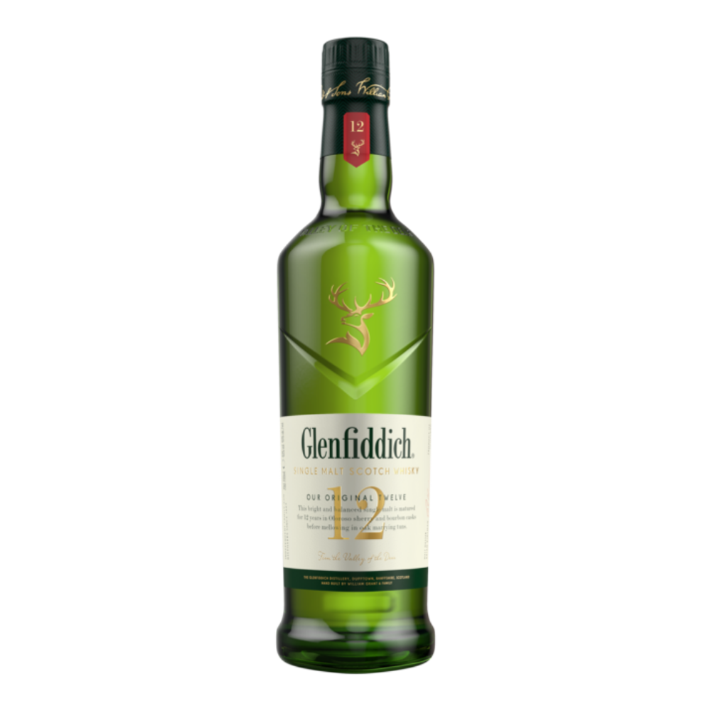 Віскі Glenfiddich 12YO, односолодовий, 0,7 л, Хайленд, Шотландія