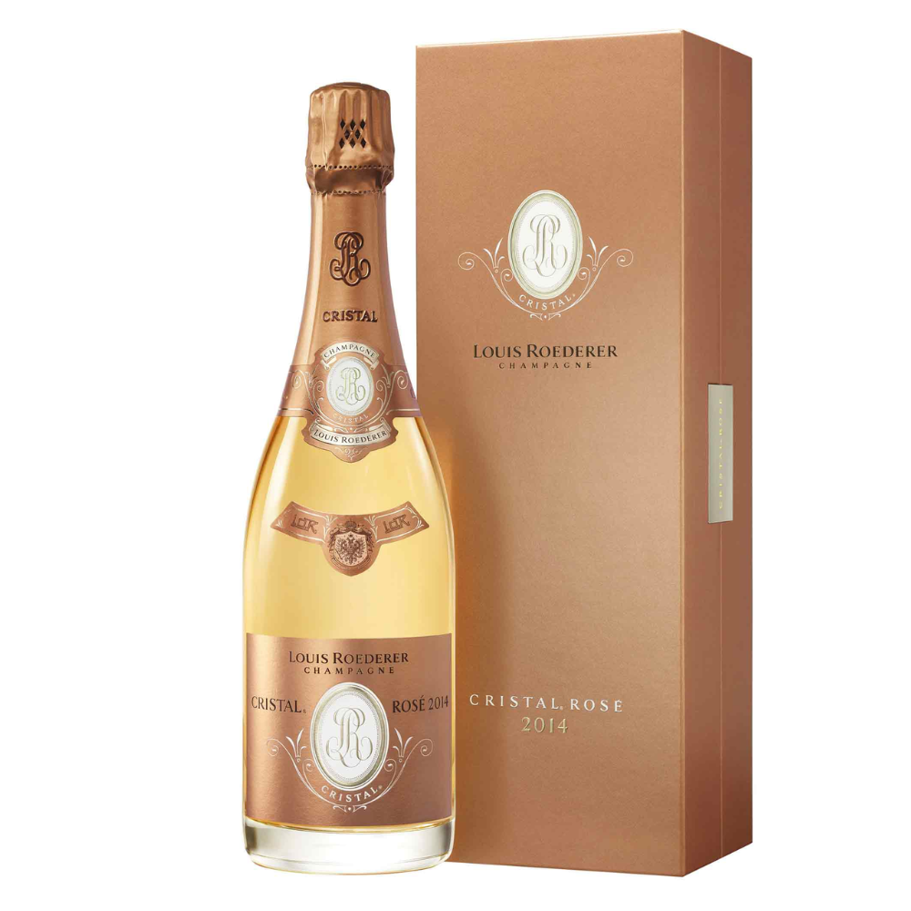 Шампанское Louis Roederer Cristal Rose Gift Box 2014, розовое брют
