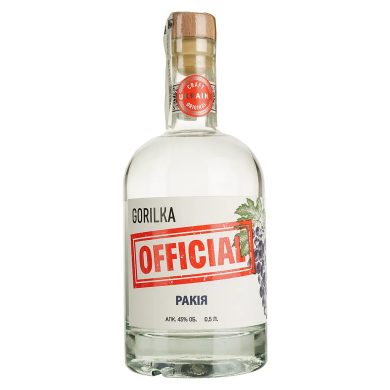 Дистиллят Горилка Офишл Ракия Gift Box, 0,5 л, Украина