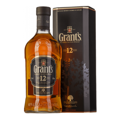 Грантс 12 лет, купажированный, 0,75 л, Шотландия, 1 бутылка