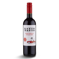 Гатто Матто Неро д'Авола, красное сухое, Италия, 1 бутылка